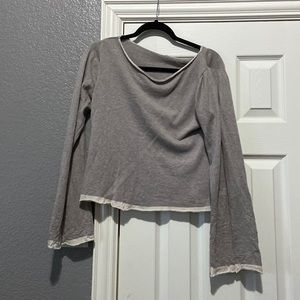 Djerf Avenue Bateau Neck Sweater Creamy Oat Size S